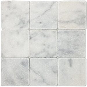 Carrara Matt Tumbled Marble Tile