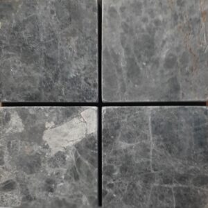 Noiresette Black Matt Tumbled Marble Tile
