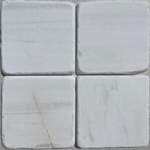 Vento Light Grey Veins Tumbled Travertine