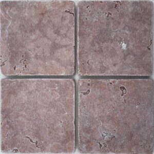 Valencia Rosso Matt Tumbled Marble Tile