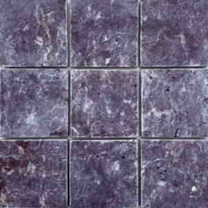 Plum Red Matt Tumbled Marble Tile