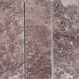 Red Travertine Matt Tumbled Marble Tile