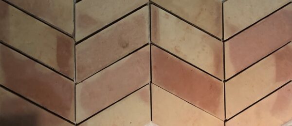 Saltillo Chevron Handmade Mexican Natural Terracotta