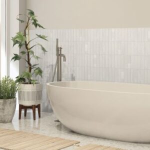 White Satin Matt Clay Tile