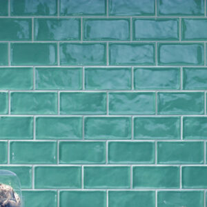 Sky Blue-green Gloss Craquelure Arcadian Subway Tile