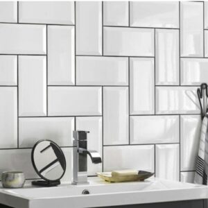 White Gloss Bevel Subway