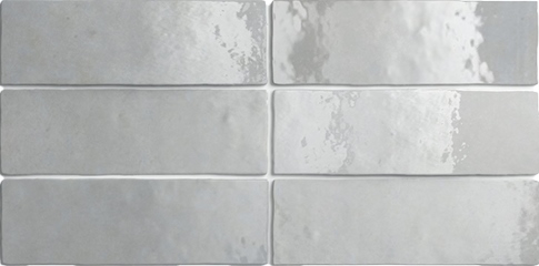 Cement Grey Gloss Billowy Zellige Look Ceramic Tile