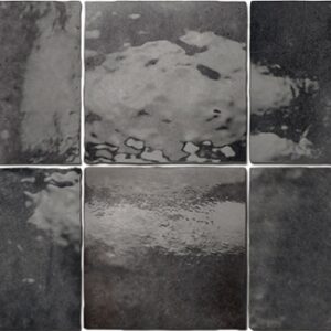 Charcoal Gloss Billowy Zellige Look Ceramic Tile