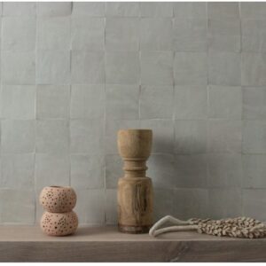 Off White Gloss Handmade Moroccan Zellige Sculpt