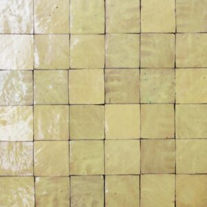 Pistachio Yellow Gloss Handmade Moroccan Zellige Sculpt