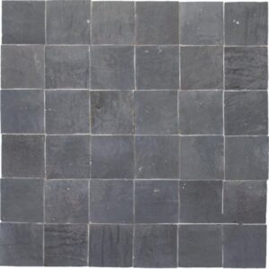Nickel Grey Gloss Handmade Moroccan Zellige Sculpt