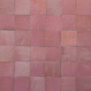 Cherry-blossom Pink Gloss Handmade Moroccan Zellige Sculpt