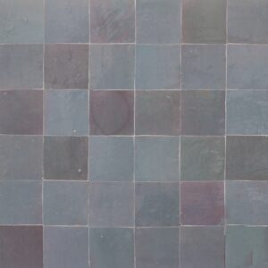 Battleship-grey Gloss Handmade Moroccan Zellige Sculpt