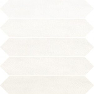 White Gloss Crackle Elongated Hex
