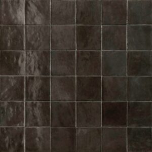Charcoal Gloss Zellige Style Mediterranean Tile