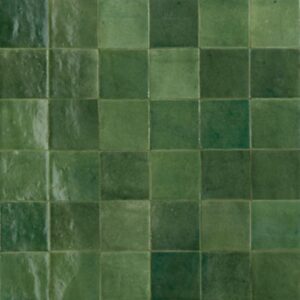 Deep-green Gloss Zellige Style Mediterranean Tile