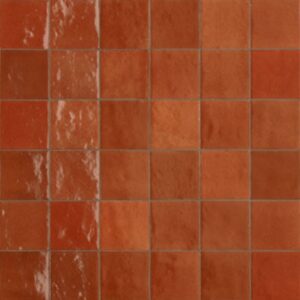 Coral Gloss Zellige Style Mediterranean Tile