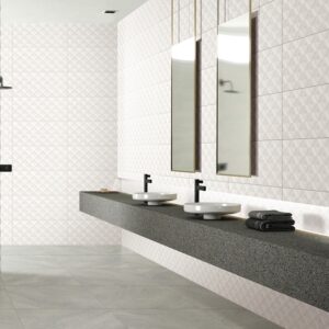 Ice-white Gloss 3d Embossed