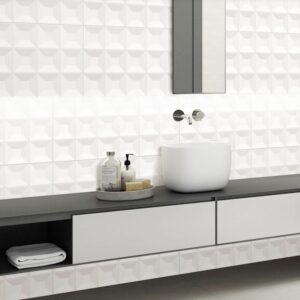 Ice-white Gloss 3d Embossed
