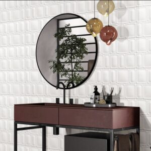 Ice-white Gloss 3d Embossed