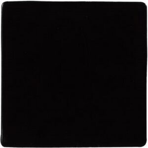 Raven-black Matt Austere Handmade Look Tile