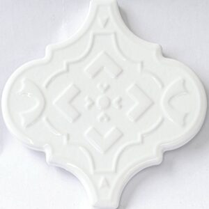 Snow-white Pattern Gloss Lampshade