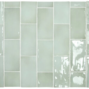 Pale Green Gloss Handmade Look Ceramic Tile