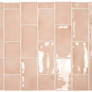 Peach Gloss Handmade Look Ceramic Tile