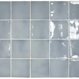 Sky-blue Gloss Handmade Look Ceramic Tile