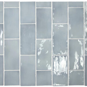 Sky-blue Gloss Handmade Look Ceramic Tile