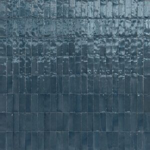 Deep Blue Varicolored Mix Gloss Zellige Look Tile