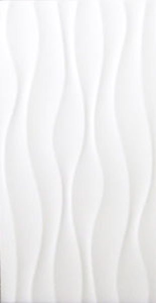 White Gloss Wavy Decorative Tile