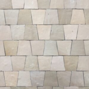 Beige Mix Gloss Handmade Trapezoid Moroccan Zellige Sculpt