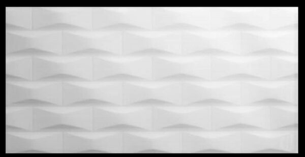 White Raised Brick Look Feature Tile