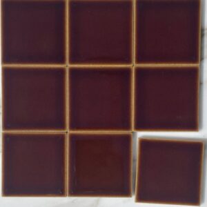 Dark Brown Gloss Crackle Pool Safe Tile