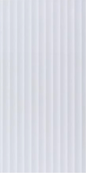 White Fluted Satin Finish Ceramic Tile