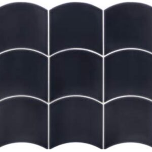 Blue Gloss Scale Shape Wall Tile
