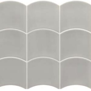 Grey Gloss Scale Shape Wall Tile