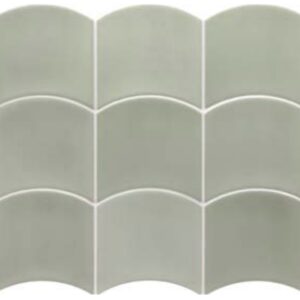 Light Green Gloss Scale Shape Wall Tile