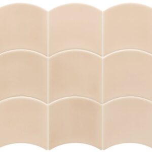 Pink Gloss Scale Shape Wall Tile