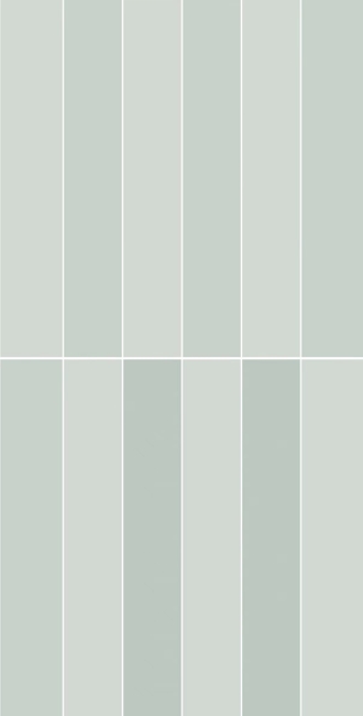 Mint Green Variegated Satin Subway Look Tile