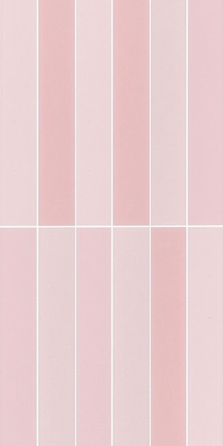 Pink Variegated Satin Subway Look Tile