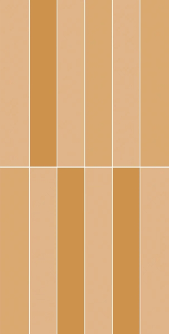 Orange Variegated Satin Subway Look Tile