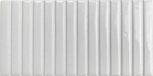 White Grey Gloss Kit-kat Look Tile