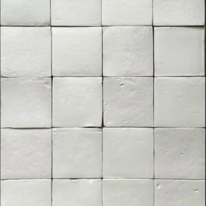 White Cloud Gloss Handmade Moroccan Style Zellige Sculpt