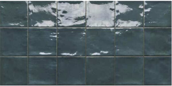 Blue Green Gloss Zellige Look Tile