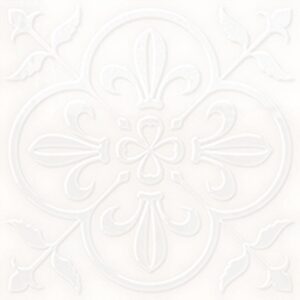 Jasmine White Gloss Windsor Emporio Pressmetal Look Tile