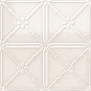 Harico Off White Gloss Carina Emporio Pressmetal Look Tile