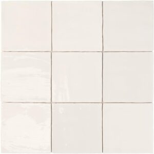 White Uneven Finish Gloss Tile