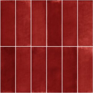 Red Matt Zellige Style Subway Tile